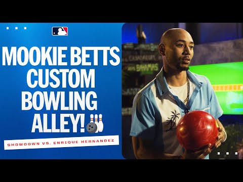 Enrique Hernández surprises Dodgers teammate Mookie Betts with a custom bowling alley!