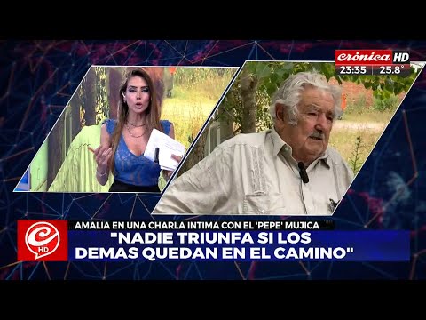 Pepe Mujica mano a mano con Amalia Díaz Guiñazú: Nadie triunfa si los demás quedan en el camino