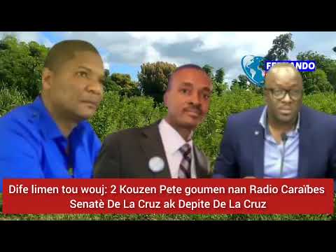 Why Men Salami: 2 Kouzen Pete goumen nan Radio Caraïbes Senatè De La Cruz ak Depite De La Cruz
