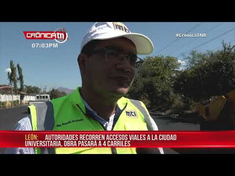 Avanza satisfactoriamente ampliación de carretera en León – Nicaragua