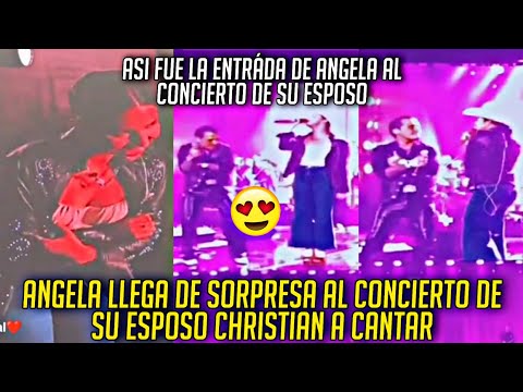 ANGELA LLEGA DE SORPRESA AL CONCIERTO DE SU ESPOSO CHRISTIAN HOY EN ONTARIO CAL