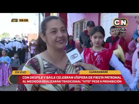 Guarambaré: Con desfile y baile celebran víspera de fiesta patronal