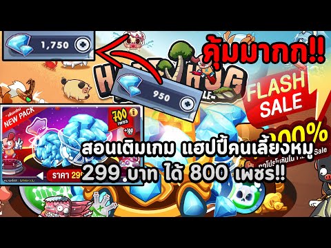 CO JAY สอนเติมเกมแฮปปี้คนเลี้ยงหมู299บาทได้800เพชรโครตคุ้มรีบเติมก่