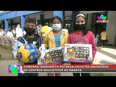 Gobierno Sandinista entrega juguetes navideños en Centros Educativos de Masaya
