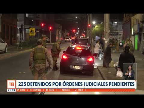 729 detenidos en fiscalización nocturna en todo Chile