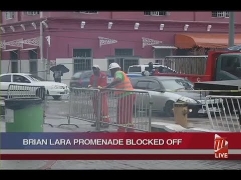 Brian Lara Promenade Blocked Off