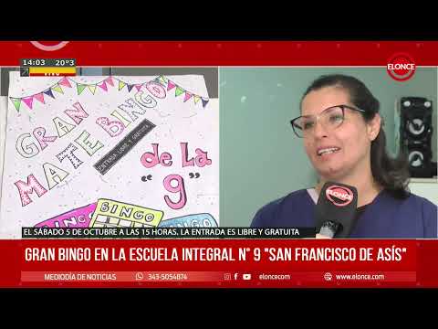 Gran Bingo en la escuela Integral nº9 San Francisco de Asis