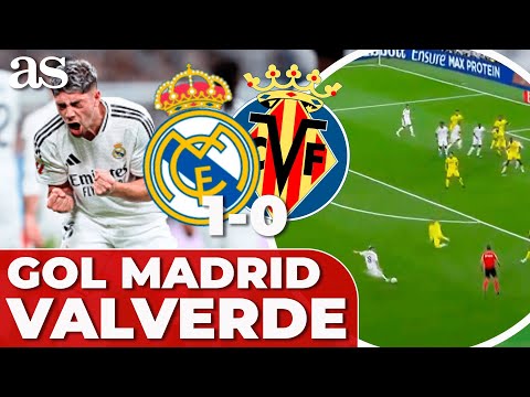 GOLAZO de FEDE VALVERDE en el REAL MADRID 1 - VILLARREAL 0 | LALIGA