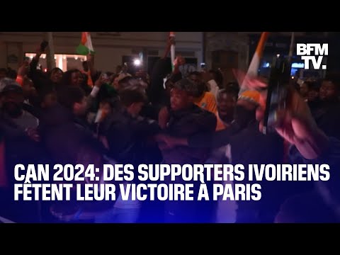 CAN 2024: la liesse de milliers de supporters ivoiriens dans les rues de Paris