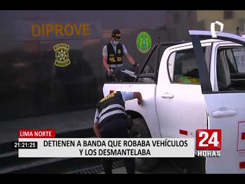 Cae banda que robaba y desmantelaba vehículos en Lima Norte