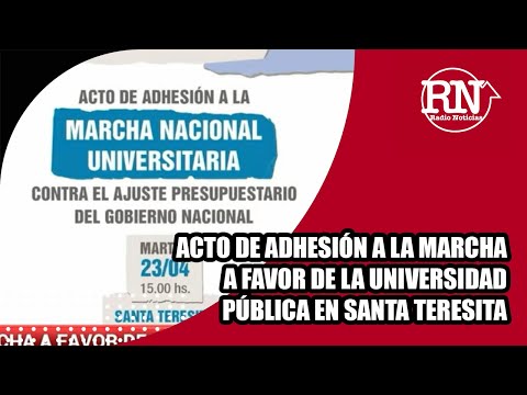 Santa Teresita: Acto de adhesión a la marcha a favor de la universidad pública