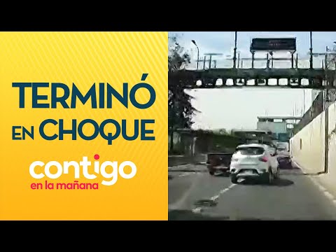 IMPACTANTE VIDEO: Persecución por robo de vehículo terminó con choque - Contigo en La Mañana