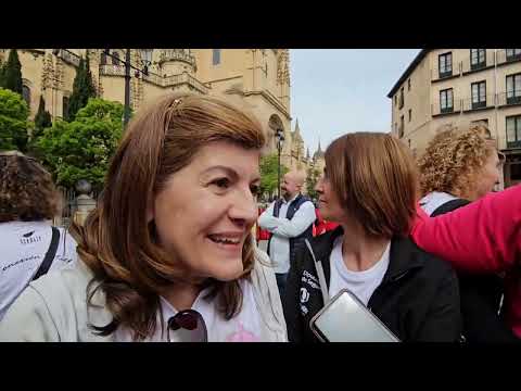 Detalles de la XVI Marcha Mujeres de Segovia 2024. Plaza Mayor. Día de la  Madre. 5/5/2024