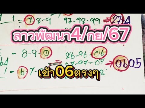 เลขเด็ดแอดต่อ🔔สรุปลาวพัฒนาวันน