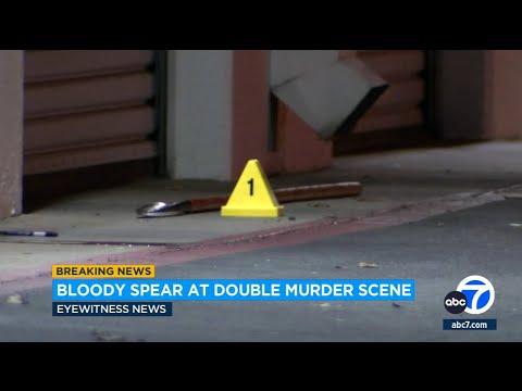 Bloody spear found at site of double homicide in Santa Ana