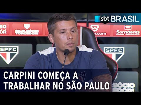Substituto de Dorival Júnior, Carpini começa a trabalhar no São Paulo | SBT Brasil (15/01/24)