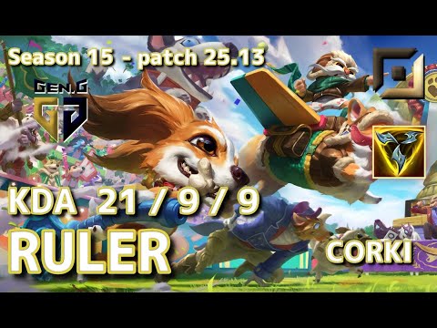 【NAサーバー/E1】Gen.G Ruler コーキ(Corki) VS ルシアン(Lucian) BOT - Patch25.13 NA Ranked【LoL】