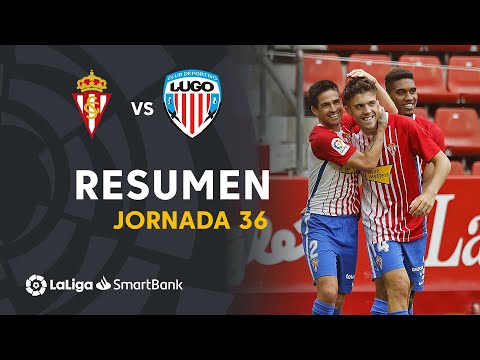 Resumen de Real Sporting vs CD Lugo (2-0)