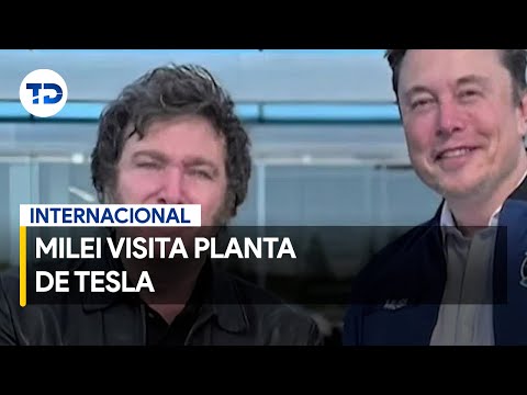 Elon Musk recibe a Javier Milei en planta de Tesla en Texas