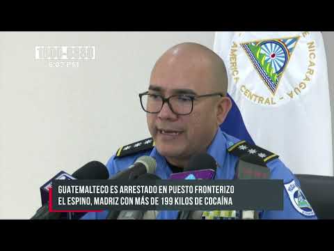 Un guatemalteco es arrestado en Nicaragua con más de 199 kilos de cocaína