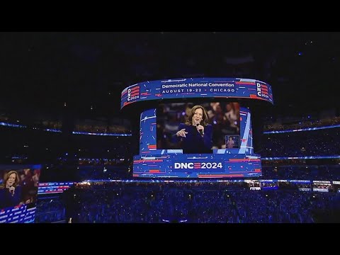 Kamala Harris accepts ceremonial Democratic nomination at DNC as Trump campaigns