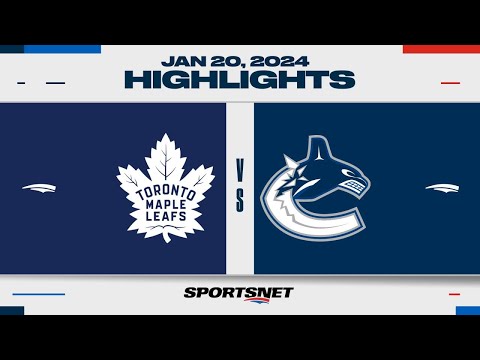 NHL Highlights | Maple Leafs vs. Canucks - January 20, 2024