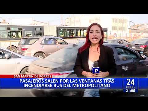 ¡Pánico en el Metropolitano! bus se incendia y pasajeros huyen por ventanas