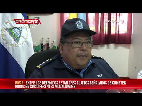 Varios delincuentes detenidos durante operativos policiales en Rivas - Nicaragua