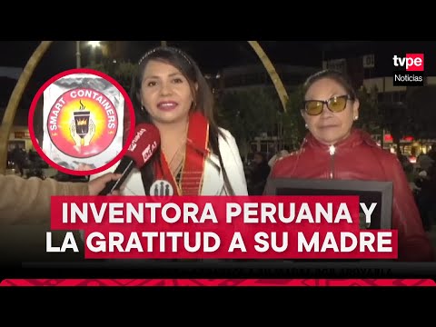 Huancaína Pamela Casimiro inventó SMART CONTAINER y agradeció a su madre por el apoyo