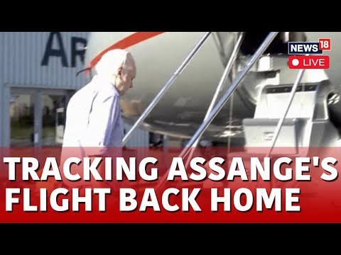Julian Assange Latest News LIVE | Tracking Assange's Flight Back Home | Julian Is Free | N18G