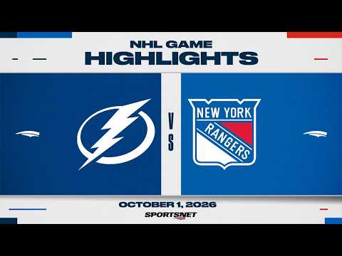 NHL 하이라이트 | Lightning vs 텍사스 레인저스 - 2026년 10월 2일