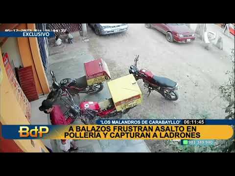 BDP Carabayllo: a balazos frustran asalto en pollería y detiene a ladrones