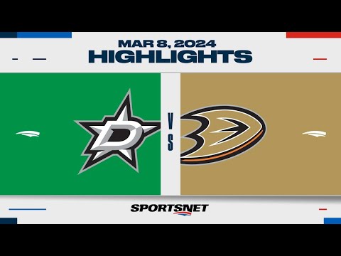 NHL Highlights | Ducks vs. Stars - March 8, 2024