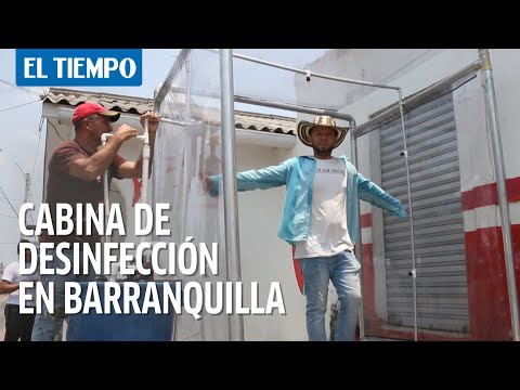 Una cabina de desinfección manual para Barranquilla