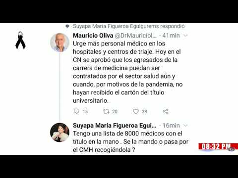 Suyapa Figueroa comenta que tiene 8 mil médicos listos para ser contratados al presidente del CN