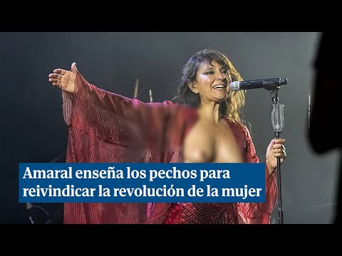 Eva Amaral canta a pecho descubierto en el Sonorama para reivindicar los derechos de las mujeres
