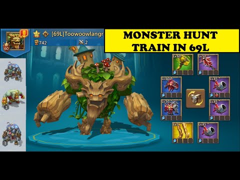 Lords Mobile -  POST KVK MONSTER HUNT TRAIN - Necrosis - Gawrilla -  Mirage Realm choice