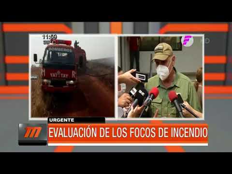 Ministro Joaquin Roa evalúa los focos de incendio