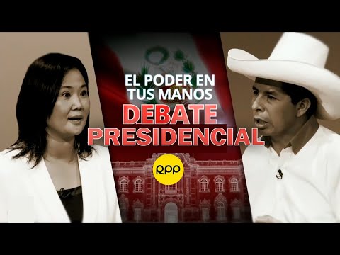 Pedro Castillo y Keiko Fujimori participan hoy en el debate presidencial