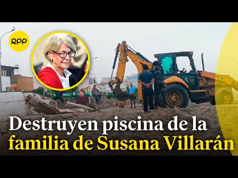 Destruyen piscina de la familia de Susana Villarán