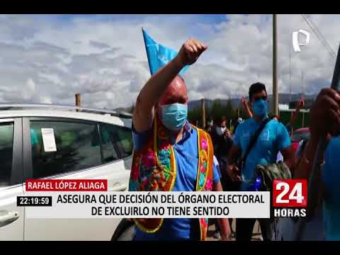 López Aliaga aseguró que decisión del órgano electoral de excluirlo no tiene sentido