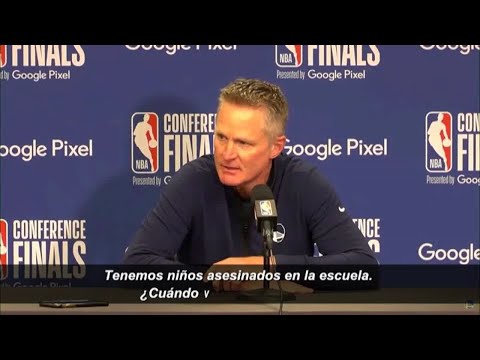 Un emocionado e indignado Steve Kerr explota contra la posesión de armas en EEUU