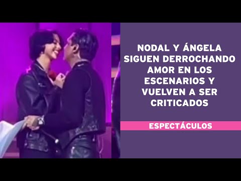 Nodal y Ángela siguen derrochando amor en los escenarios y vuelven a ser criticados