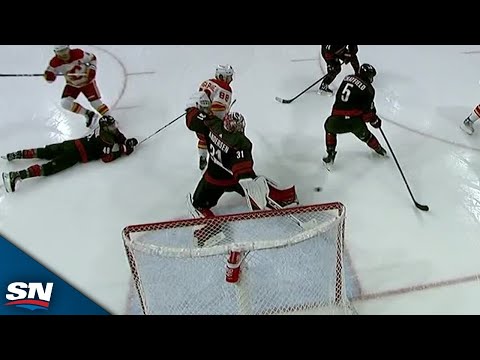 Hurricanes Frederik Andersen Makes Unreal Paddle Save To Deny Mikael Backlund