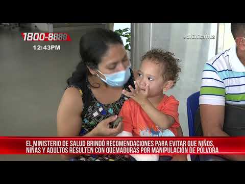 Ministerio de Salud realiza charla para evitar quemaduras con pólvora - Nicaragua