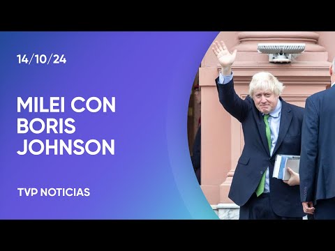 Milei recibió al exprimer ministro británico Boris Johnson