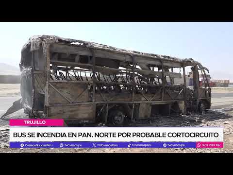 Bus se incendia en Panamericana Norte por probable cortocircuito