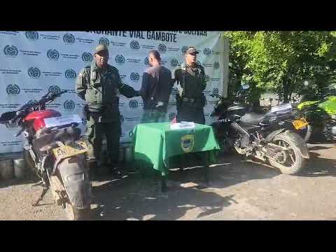 Policía recuperó en tiempo récord una motocicleta que minutos antes había sido hurtada en San Onofre