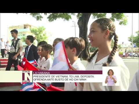 Tributo en La Habana del presidente de Vietnam a Ho Chi Minh