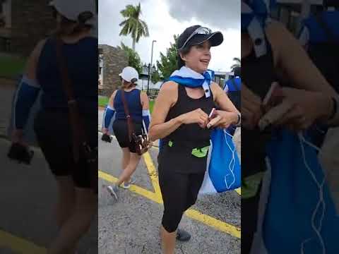 Damas Nicas Acompañan el Maraton Respeta la Patria por Mons Rolando Alvares desde Miami  MiltonGR